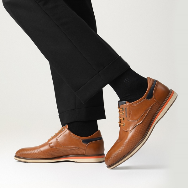 Men's Plain-Toe Business Casual Sneakers - TAN - 7
